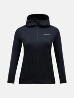 Peak Performance Light Zip Hood Fleece Dames Black L