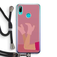 Pink boots: Huawei P Smart (2019) Transparant Hoesje met koord