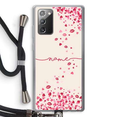 Hartjes en kusjes: Samsung Galaxy Note 20 / Note 20 5G Transparant Hoesje met koord