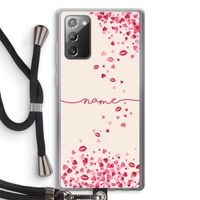 Hartjes en kusjes: Samsung Galaxy Note 20 / Note 20 5G Transparant Hoesje met koord