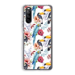 Bloemen tukan: Sony Xperia 10 III Transparant Hoesje