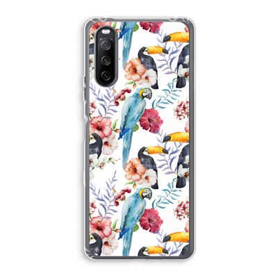 Bloemen tukan: Sony Xperia 10 III Transparant Hoesje