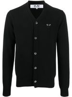 Comme Des Garçons Play cardigan à patch logo - Noir