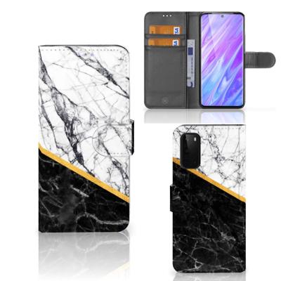 Samsung Galaxy S20 | Bookcase | Marmer Wit Zwart - Origineel Cadeau Man