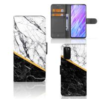 Samsung Galaxy S20 | Bookcase | Marmer Wit Zwart - Origineel Cadeau Man
