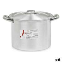Casserolepan met deksel Kinvara 100034 100034 Zilverkleurig Aluminium 31 x 20 x 24 cm (6 Stuks)