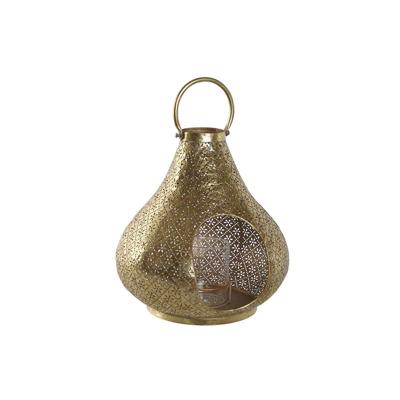 Kaarshouder Home ESPRIT Gouden Metaal Kristal 25 x 25 x 26,5 cm