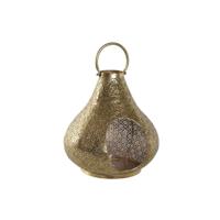 Kaarshouder Home ESPRIT Gouden Metaal Kristal 25 x 25 x 26,5 cm