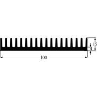 Fischer Elektronik 10022634 SK 81 100 SA Strengkoellichaam 2 K/W (l x b x h) 100 x 100 x 15 mm - thumbnail