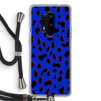 Blue Leopard: OnePlus 8 Pro Transparant Hoesje met koord