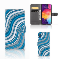 Samsung Galaxy A50 Telefoon Hoesje Waves Blue