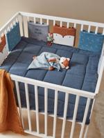Ademende bumper BABY FOX blauw/meerkleurig