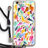 Watercolor Brushstrokes: iPhone 6 / 6S Transparant Hoesje met koord