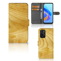 OPPO A76 | A96 Book Style Case Licht Hout - thumbnail