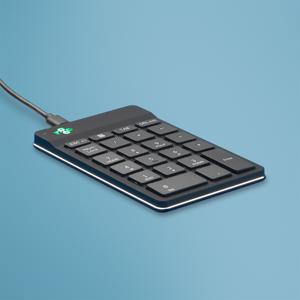 R-Go Tools Numeriek toetsenbord R-Go Numpad Break, ergonomisch numeriek toetsenbord met pauzesoftware, bedraad, zwart