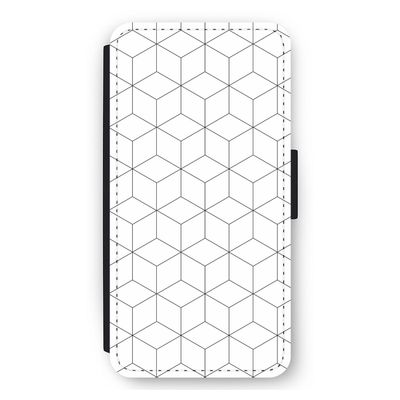 Zwart-witte kubussen: iPhone 11 Flip Hoesje