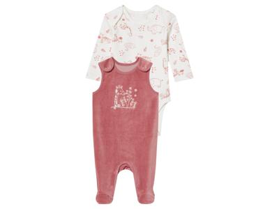 lupilu Babyset 2-delig (86/92, Patroon wit/roze)
