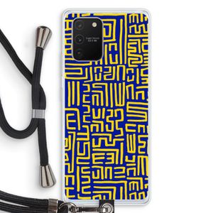 Majorelle Blue Print: Samsung Galaxy S10 Lite Transparant Hoesje met koord