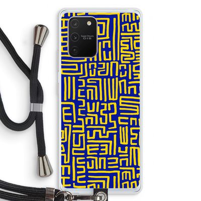 Majorelle Blue Print: Samsung Galaxy S10 Lite Transparant Hoesje met koord