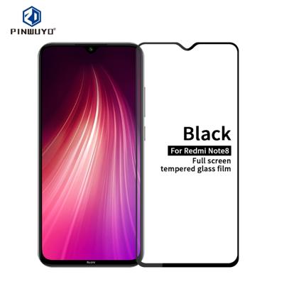 Voor Xiaomi RedMi Note8 PINWUYO 9H 2.5 D volledig scherm gehard glas film (zwart)