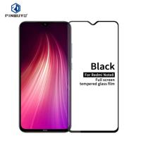 Voor Xiaomi RedMi Note8 PINWUYO 9H 2.5 D volledig scherm gehard glas film (zwart)