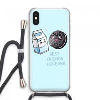Best Friend Forever: iPhone XS Max Transparant Hoesje met koord