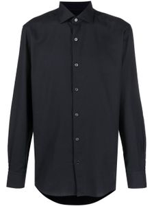 Zegna chemise boutonnée à manches longues - Bleu