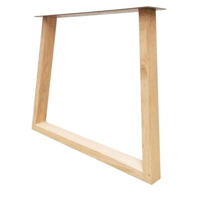 Taps lopende eikenhouten tafelpoot 90 bij 8 cm en hoogte 72 cm (8 x 4 cm)