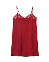 HEMA Damesnachthemd satijn met kant rood (rood)