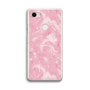 Abstract Painting Pink: Google Pixel 3 Transparant Hoesje