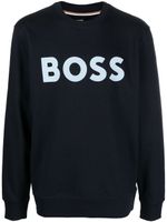 BOSS sweat en coton à logo imprimé - Bleu