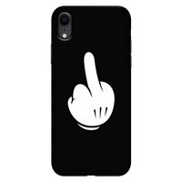 Middle finger black: iPhone XR Tough Case
