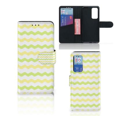 Huawei P40 | Telefoon Hoesje | Waves Yellow