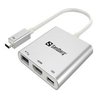 Sandberg USB-C HDMI USB-adapter- Wit - thumbnail