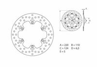 BREMBO Serie Oro remschijf, remschijven voor de moto, vast 68B40753