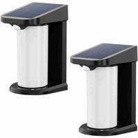 Set van 2 solarspots - LUMISKY - LUSTY - H18 cm - Wandlamp met bewegingsmelder - Witte LED