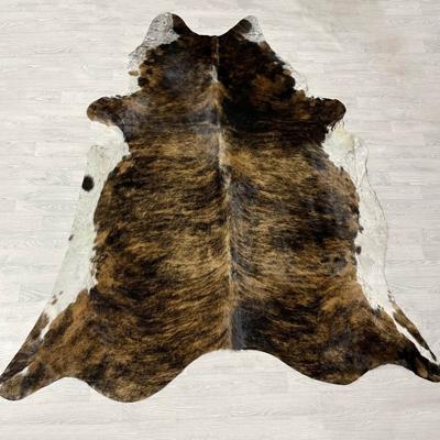 Koeienhuid bruin zwart wit brindle 265x230cm XXL