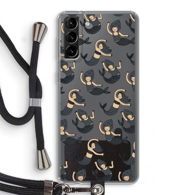 Zeemeermin: Samsung Galaxy S21 Plus Transparant Hoesje met koord