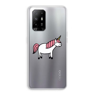 Eenhoorn: Oppo A94 5G Transparant Hoesje