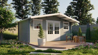 Blokhut - Tuinhuis Karen | 40 mm | honinggeel geïmpregneerd