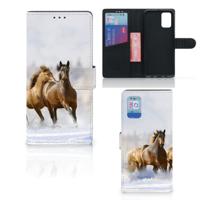 Samsung Galaxy A02s | M02s | Telefoonhoesje | Met pasjeshouder | Paarden