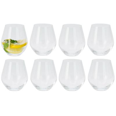 Excellent Houseware Tumbler waterglazen/drinkglazen - 12x stuks - 400 ml - Luxe kristal drinkglazen