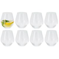 Excellent Houseware Tumbler waterglazen/drinkglazen - 12x stuks - 400 ml - Luxe kristal drinkglazen