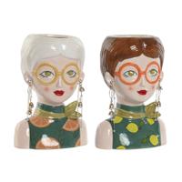 Home ESPRIT Multicolour Dolomite chica Stads 16 X 13,5 X 23 cm (2 Stuks)