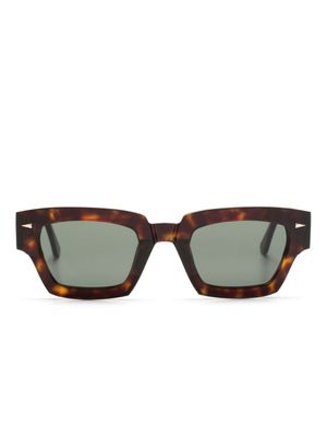 Ahlem lunettes de soleil Magenta à monture rectangulaire - Marron