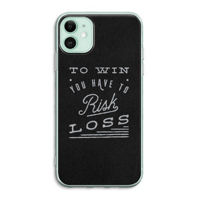 Risk loss: iPhone 11 Transparant Hoesje