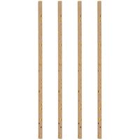 Drinkrietjes - papier - 20x - bruin/goud sterretjes - 19,5 cm - rietjes