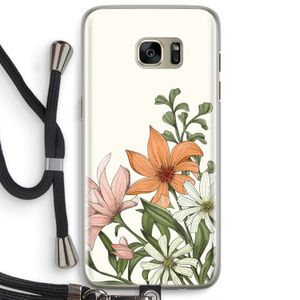 Floral bouquet: Samsung Galaxy S7 Edge Transparant Hoesje met koord