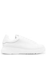 Emporio Armani baskets en cuir - Blanc - thumbnail