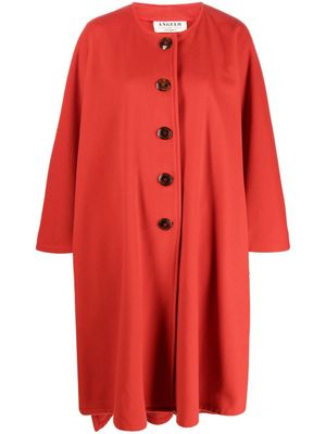 A.N.G.E.L.O. Vintage Cult manteau ample à design sans col (années 1980) - Rouge